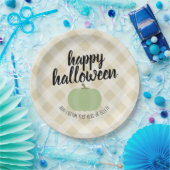 Happy Halloween - Leuke pompoen boerderij kleuren Papieren Bordje (Feest)