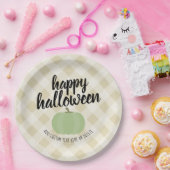 Happy Halloween - Leuke pompoen boerderij kleuren Papieren Bordje (Feest)