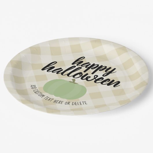 Happy Halloween - Leuke pompoen boerderij kleuren Papieren Bordje (Gekanteld)