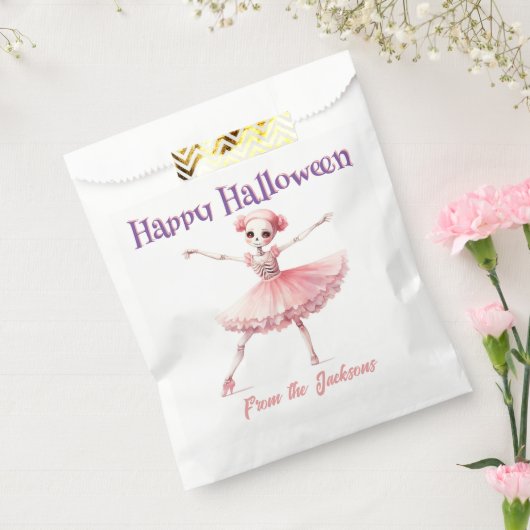Happy Halloween | LEUKE SKELET BALLERINA Bedankzakje (Gezegeld)