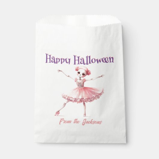Happy Halloween | LEUKE SKELET BALLERINA Bedankzakje (Voorkant)