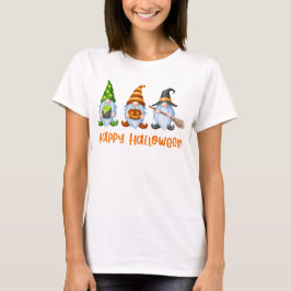Happy Halloween Leuke Waterverf Gnomen Tri-Blend Shirt