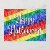 Happy Halloween LGBT homoregenboogvlag kleurig Briefkaart (Voorkant)
