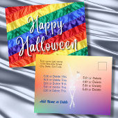 Happy Halloween LGBT homoregenboogvlag kleurig Briefkaart