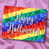 Happy Halloween LGBT homoregenboogvlag kleurig Briefkaart
