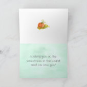 Happy Halloween Little Pumpkin Custom Name Kaart (Binnen)