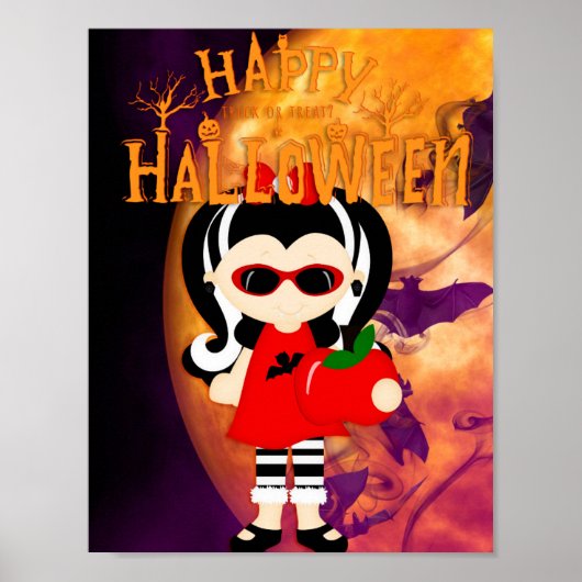 Happy Halloween Little Vampress Poster (Voorkant)