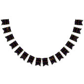 Happy Halloween Lollipops en Snoep Black Pattern Vlaggetjes (Alle)