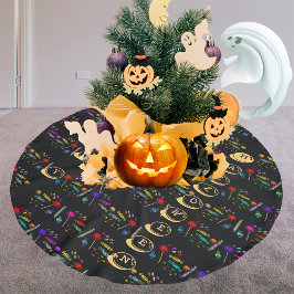 Happy Halloween Lollipops en Snoep Pattern Kerstboom Rok