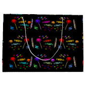 Happy Halloween Lollipops en Snoep Pattern, ZSSG Groot Cadeauzakje (Achterkant)