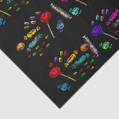 Happy Halloween Lollipops en Snoep Pattern, ZSSG Tissuepapier (Detail)