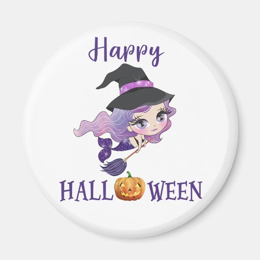 Happy Halloween magnet Girl Spooky mermaid magnet (Voorkant)