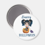 Happy Halloween magnet Girl Spooky mermaid magnet (Voorkant / Achterkant)