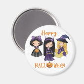 Happy Halloween magnet Girl Spooky princess magnet (Voorkant / Achterkant)