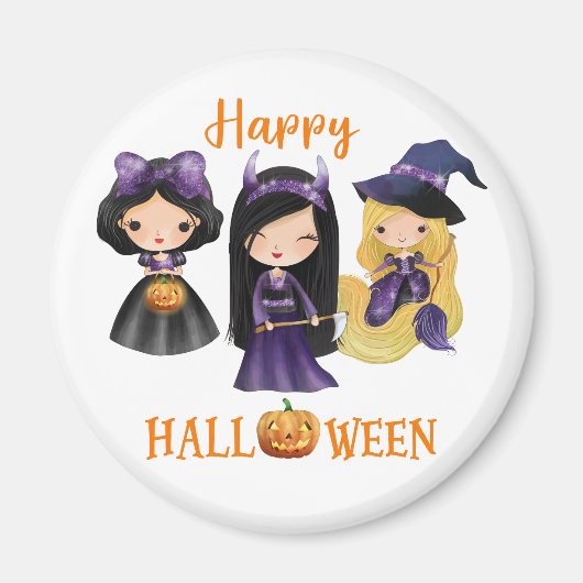 Happy Halloween magnet Girl Spooky princess magnet (Voorkant)