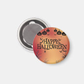 Happy Halloween Magnet Orange (Voorkant / Achterkant)