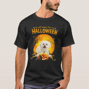 Happy Halloween Maltese Dog Pumpkin Costumes Dank T-shirt