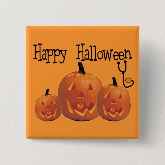 Happy Halloween MEDICAL T-shirts Vierkante Button 5,1 Cm (Voorkant)