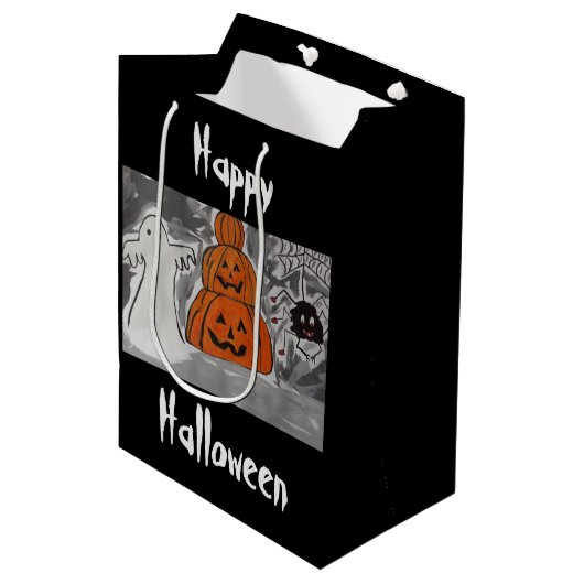 Happy Halloween Medium Cadeauzakje (Voorkant Gekanteld)