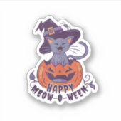 Happy Halloween Meowoween Tank Top Sticker (Voorkant)