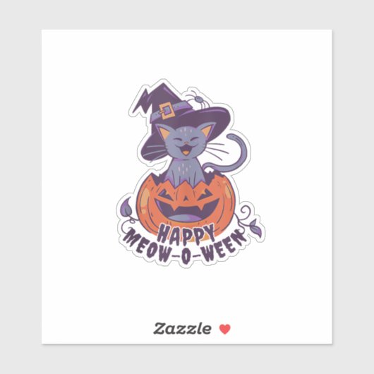 Happy Halloween Meowoween Tank Top Sticker (Vel)