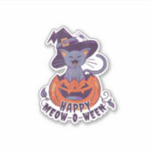 Happy Halloween Meowoween Tank Top Sticker (Voorkant)