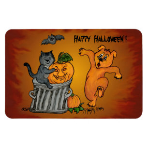 Happy Halloween met Cat Bat Dog en Spider Magneet