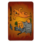 Happy Halloween met Cat Bat Dog en Spider Magneet (Verticaal)