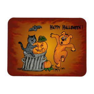 Happy Halloween met Cat Bat Dog en Spider Magneet