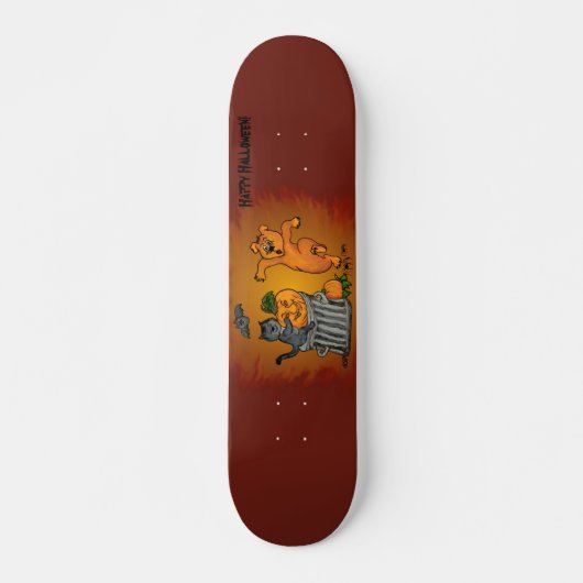 Happy Halloween met Cat Bat Dog en Spider Persoonlijk Skateboard (Voorkant)