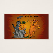 Happy Halloween met Cat Bat Dog en Spider Visitekaartje (Achterkant)