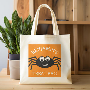 Happy Halloween met de naam Cute Spider Treat Tote Bag
