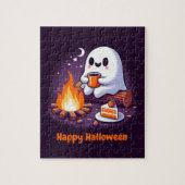 Happy Halloween met drink ghost Legpuzzel (Verticaal)