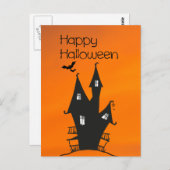 Happy Halloween met een Haunted Witches House Briefkaart (Voorkant / Achterkant)