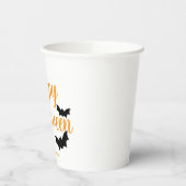 HAPPY HALLOWEEN met eenvoudige vleermuizen Papieren Bekers (Links)