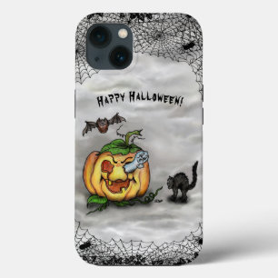 Happy Halloween met Ghost Cat Bat Pumpkin Case-Mate iPhone Case