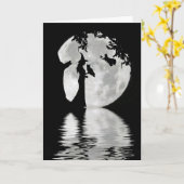 Happy Halloween met heks, Owl, Black Cat Moon Kaart (Gele Bloem)