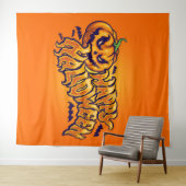 Happy Halloween met Jack O Lantern achtergrond Wandkleed (In Situ (horizontaal))