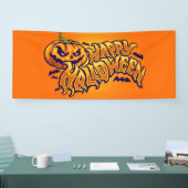 Happy Halloween met Jack O Lantern House Flag Spandoek (Beurs)