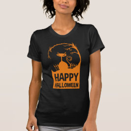 Happy Halloween met kat | SINAASAPPEL | T-shirt