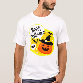 Happy Halloween met lachende pompoen T-shirts