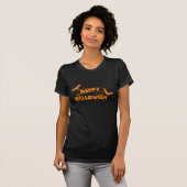 Happy Halloween met vleermuizen T-shirt (Voorkant volledig)