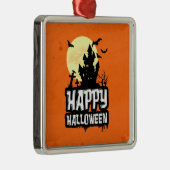 Happy Halloween Metalen Ornament (Rechts)
