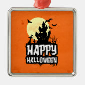 Happy Halloween Metalen Ornament (Voorkant)
