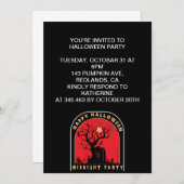 Happy Halloween Midnight Party Kaart (Voorkant / Achterkant)