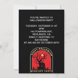 Happy Halloween Midnight Party Kaart