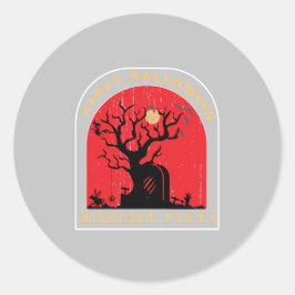 Happy Halloween Midnight Party Ronde Sticker