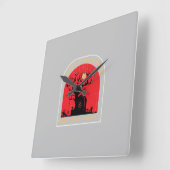 Happy Halloween Midnight Party Vierkante Klok (Hoek)