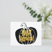 Happy Halloween-minimalistisch pomkin Briefkaart (Staand voorkant)