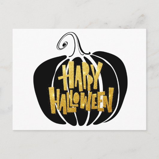 Happy Halloween-minimalistisch pomkin Briefkaart (Voorkant)